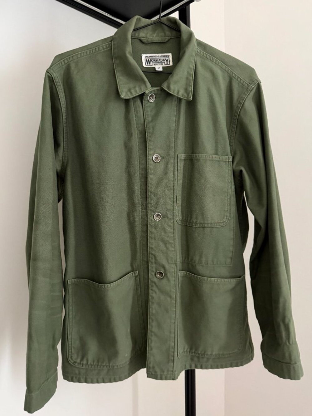 Engineered Garments Men's Workaday Utility Jacket, Olive, Size Medium